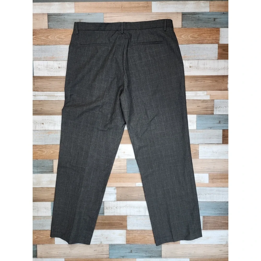 Calvin Klein Mens Gray‎ Formal Dress Pants Slim Fit Straight Leg Size 38 x 32